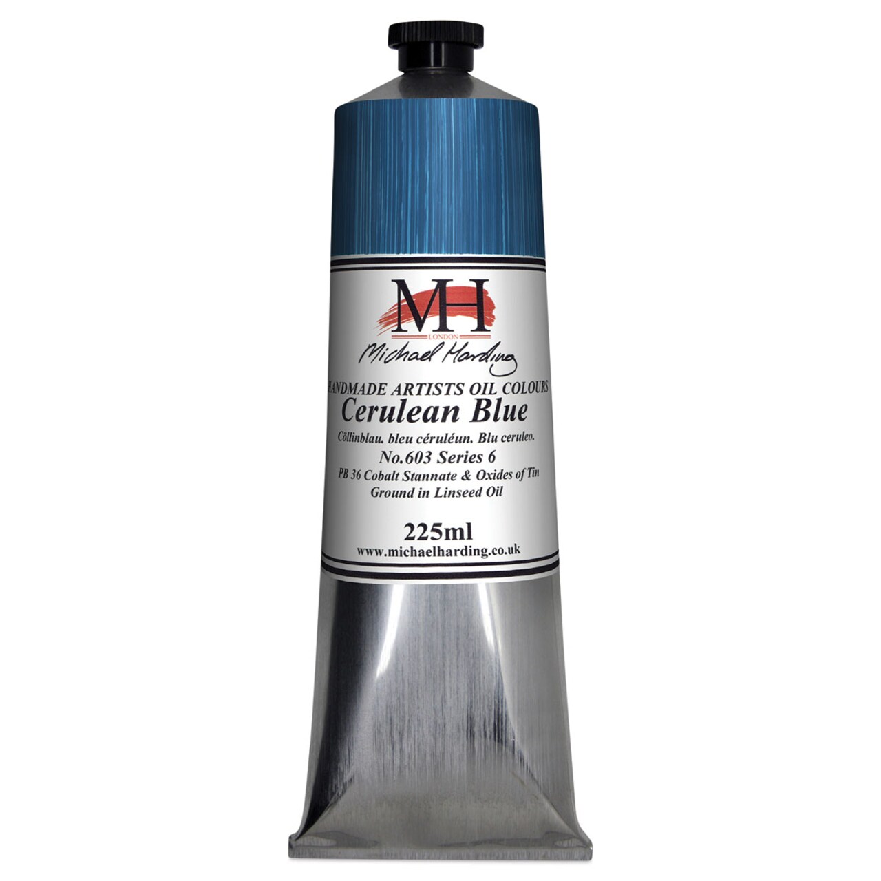 Michael Harding Artists Oil Color - Cerulean Blue, 225 ml tube